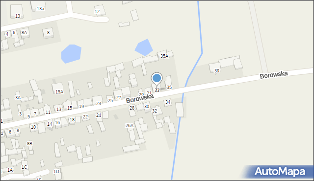 Parysów, Borowska, 33, mapa Parysów