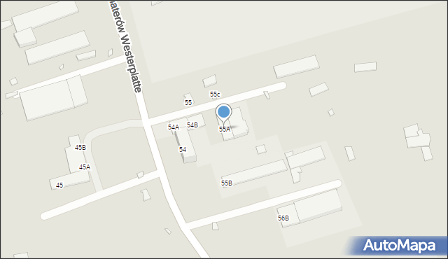 Pasłęk, Bohaterów Westerplatte, 55A, mapa Pasłęk