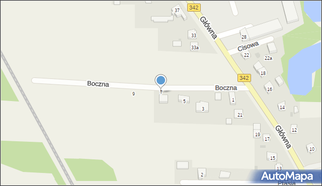 Pęgów, Boczna, 7, mapa Pęgów