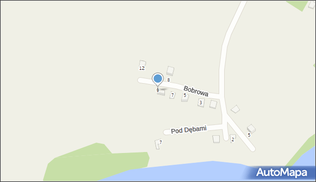 Perkowo, Bobrowa, 9, mapa Perkowo