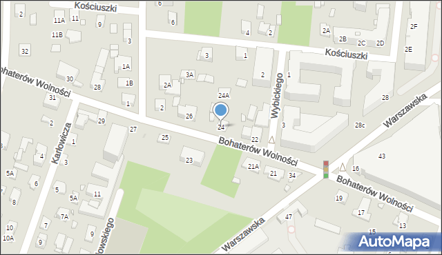 Piastów, Bohaterów Wolności, 24, mapa Piastów