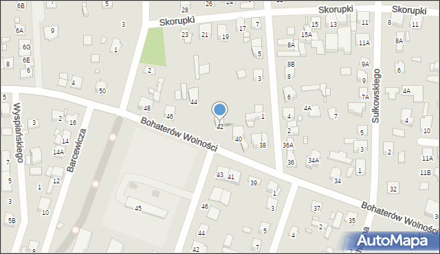 Piastów, Bohaterów Wolności, 42, mapa Piastów