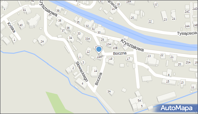 Piechowice, Boczna, 14A, mapa Piechowice