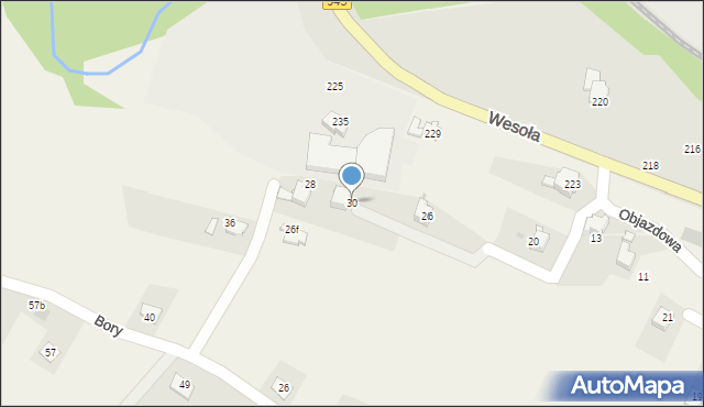 Pietrzykowice, Bory, 30, mapa Pietrzykowice