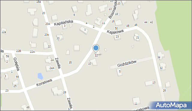 Piotrków Trybunalski, Bosmańska, 12, mapa Piotrków Trybunalski