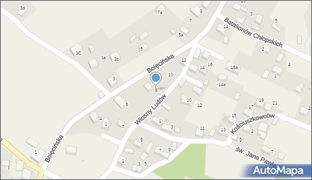 Płaza, Bolęcińska, 8, mapa Płaza