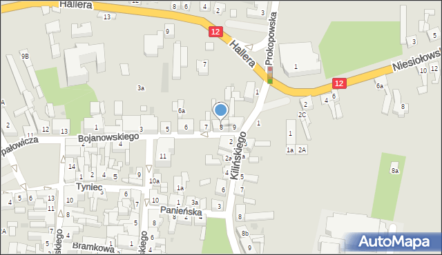 Pleszew, Bojanowskiego Edmunda, 8, mapa Pleszew