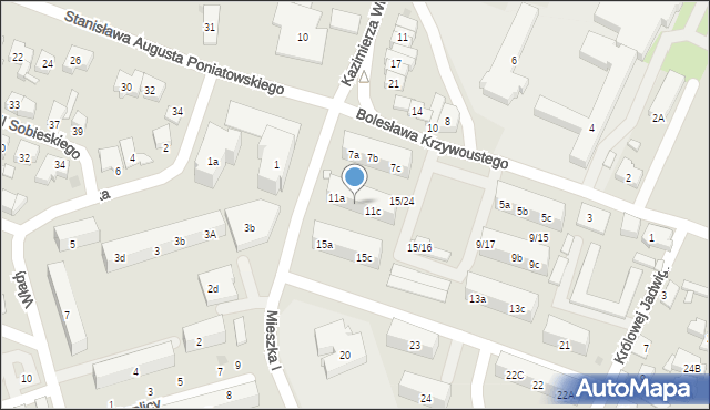 Pleszew, Bolesława Krzywoustego, 11b, mapa Pleszew