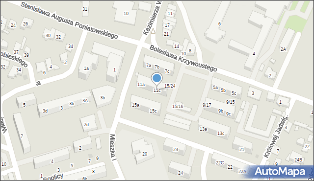 Pleszew, Bolesława Krzywoustego, 11c, mapa Pleszew