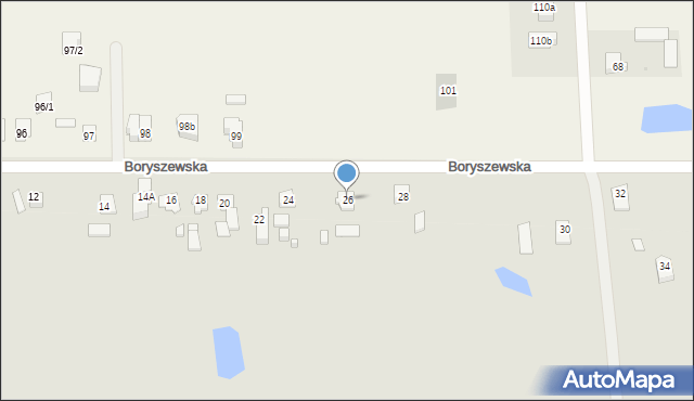Płock, Boryszewska, 26, mapa Płock