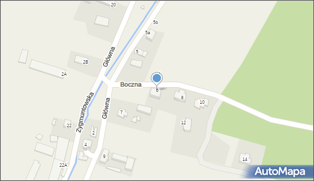 Podbrzezie Dolne, Boczna, 6, mapa Podbrzezie Dolne