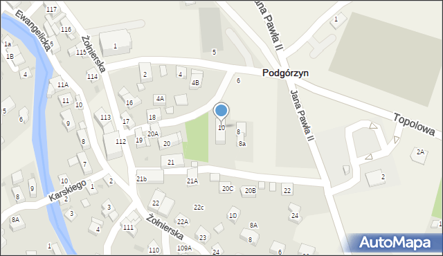 Podgórzyn, Bojki, 10, mapa Podgórzyn