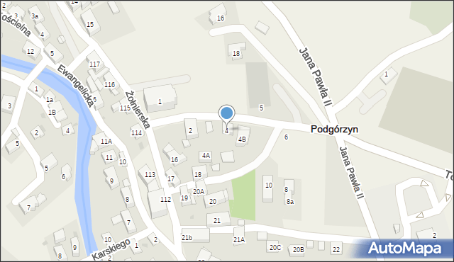 Podgórzyn, Bojki, 4, mapa Podgórzyn