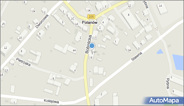 Polanów, Bobolicka, 3, mapa Polanów