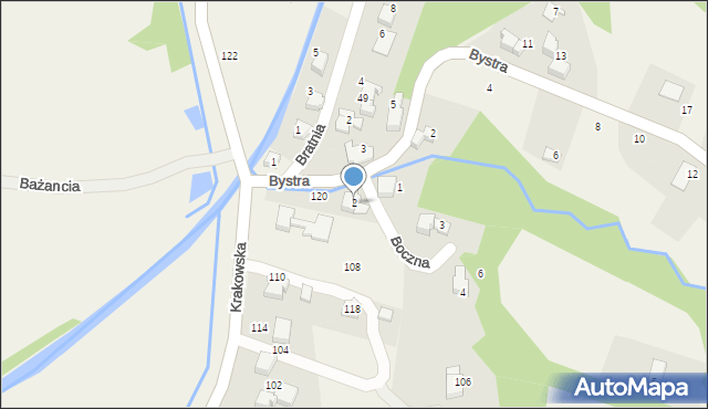 Porąbka, Boczna, 2, mapa Porąbka