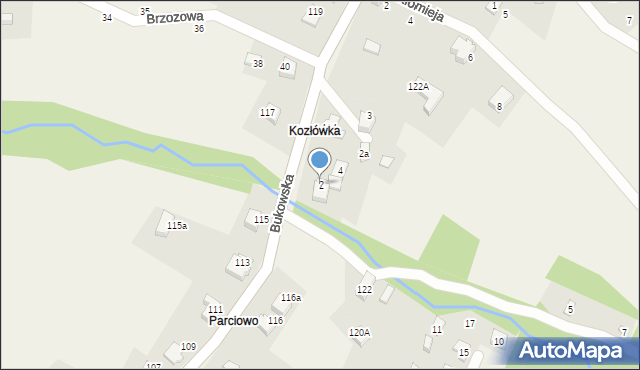 Porąbka, Borowików, 2, mapa Porąbka