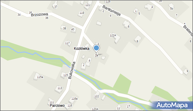 Porąbka, Borowików, 2a, mapa Porąbka