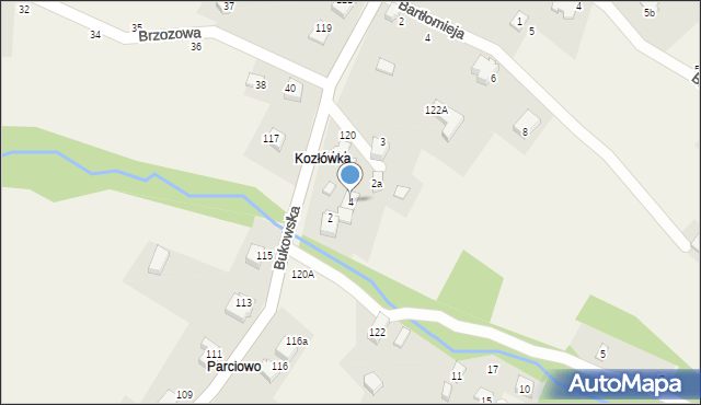 Porąbka, Borowików, 4, mapa Porąbka