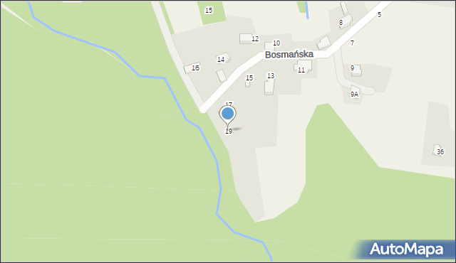 Porąbka, Bosmańska, 19, mapa Porąbka