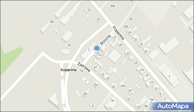 Poznań, Boczna, 2a, mapa Poznania