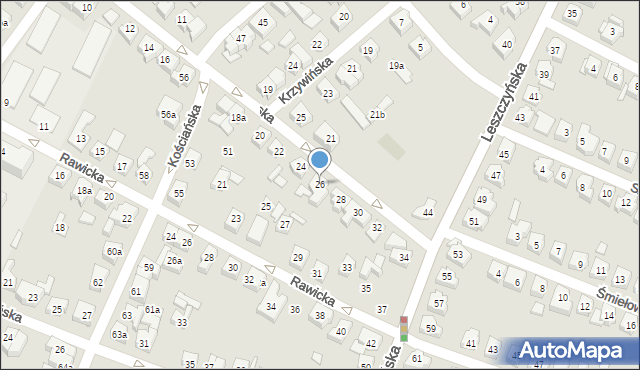 Poznań, Bojanowska, 26, mapa Poznania