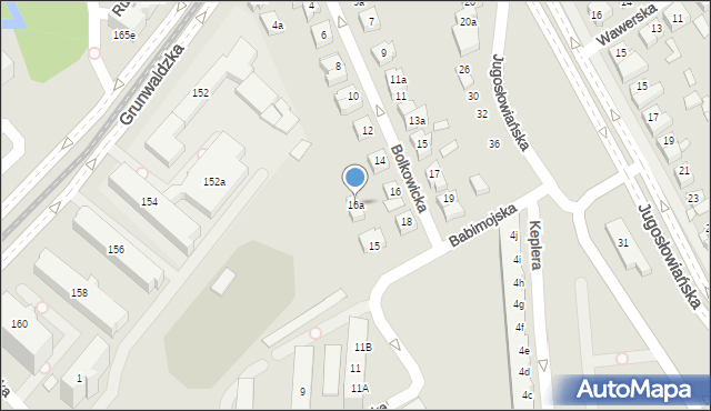 Poznań, Bolkowicka, 16a, mapa Poznania