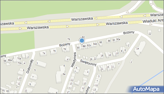Poznań, Bożeny, 80b, mapa Poznania