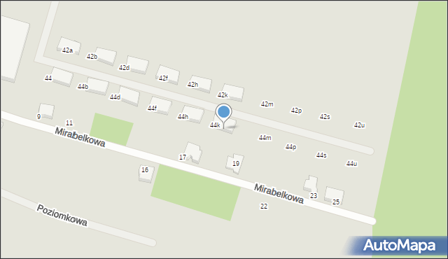 Poznań, Bobrownicka, 44l, mapa Poznania