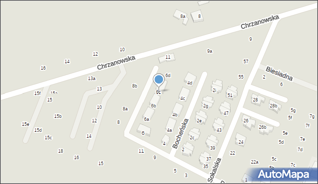 Poznań, Bocheńska, 6c, mapa Poznania