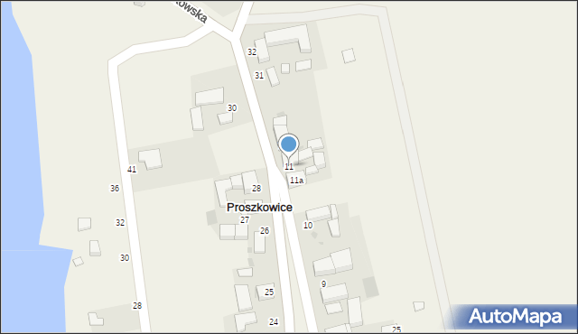 Proszkowice, Boczna, 11, mapa Proszkowice