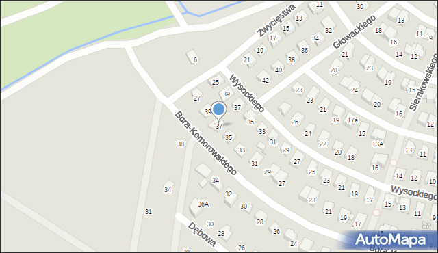 Prudnik, Bora-Komorowskiego Tadeusza, gen., 37, mapa Prudnik