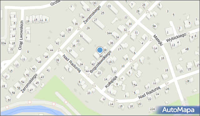 Pruszcz Gdański, Bogusławskiego Wojciecha, 40a, mapa Pruszcz Gdański