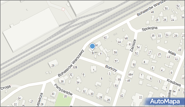 Pruszków, Bończy, 6, mapa Pruszków