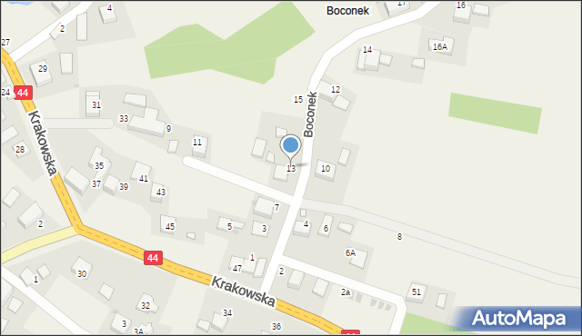 Przeciszów, Boconek, 13, mapa Przeciszów