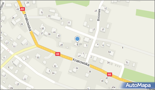 Przeciszów, Boconek, 5, mapa Przeciszów