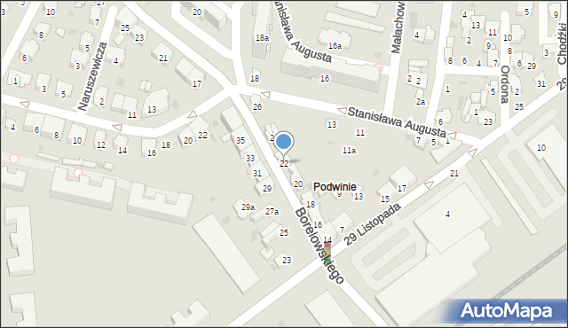 Przemyśl, Borelowskiego Marcina, płk., 22, mapa Przemyśla