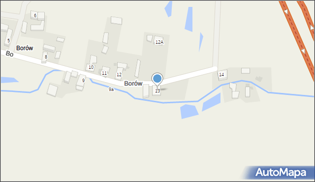 Przesieczna, Borów, 13, mapa Przesieczna