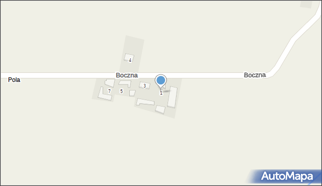 Przystajń, Boczna, 1, mapa Przystajń