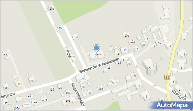 Pszów, Bohaterów Westerplatte, 16, mapa Pszów