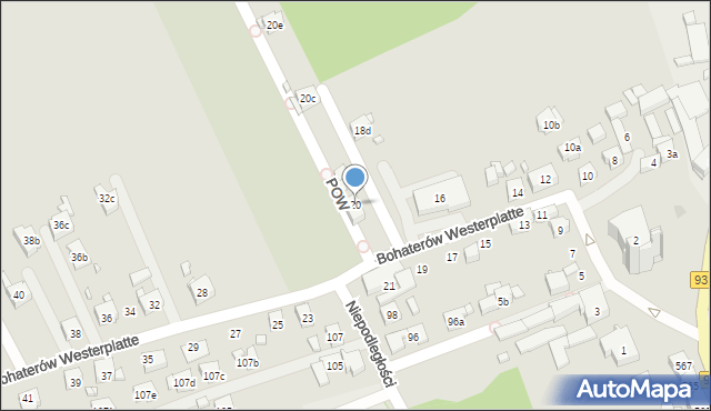 Pszów, Bohaterów Westerplatte, 20, mapa Pszów