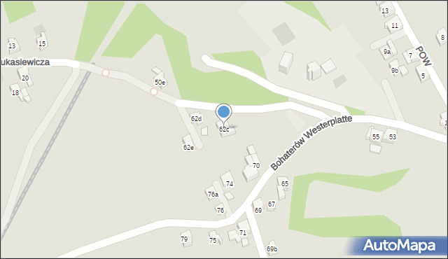 Pszów, Bohaterów Westerplatte, 62c, mapa Pszów
