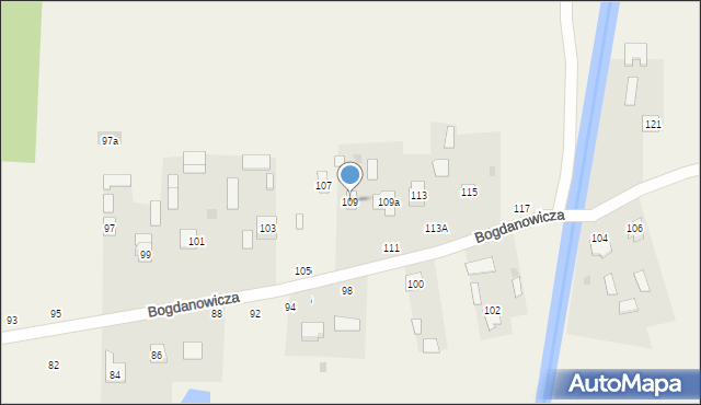 Puchaczów, Bogdanowicza Kazimierza, 109, mapa Puchaczów