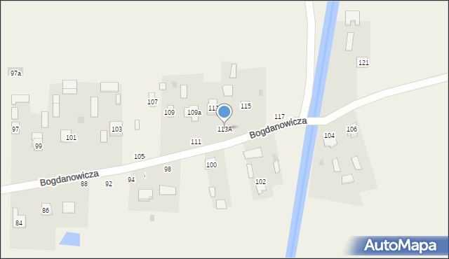 Puchaczów, Bogdanowicza Kazimierza, 113A, mapa Puchaczów