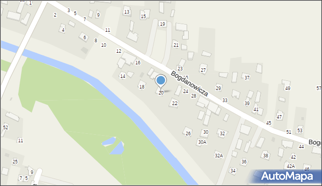 Puchaczów, Bogdanowicza Kazimierza, 20, mapa Puchaczów