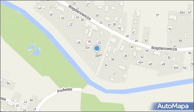 Puchaczów, Bogdanowicza Kazimierza, 32A, mapa Puchaczów