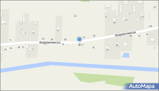 Puchaczów, Bogdanowicza Kazimierza, 80, mapa Puchaczów