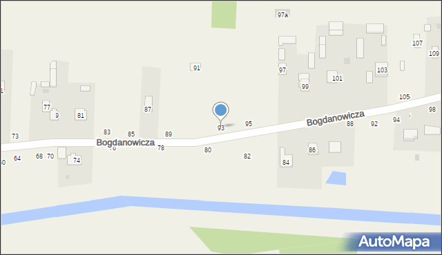 Puchaczów, Bogdanowicza Kazimierza, 93, mapa Puchaczów