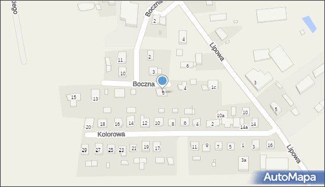 Radłów, Boczna, 5, mapa Radłów