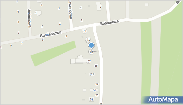 Radomsko, Bohomolca Franciszka, 69, mapa Radomsko