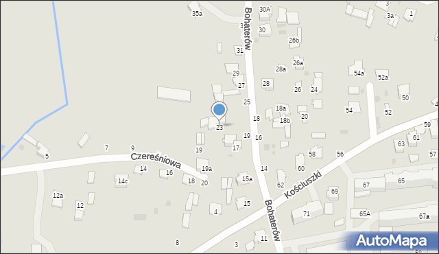 Radzyń Podlaski, Bohaterów, 23, mapa Radzyń Podlaski